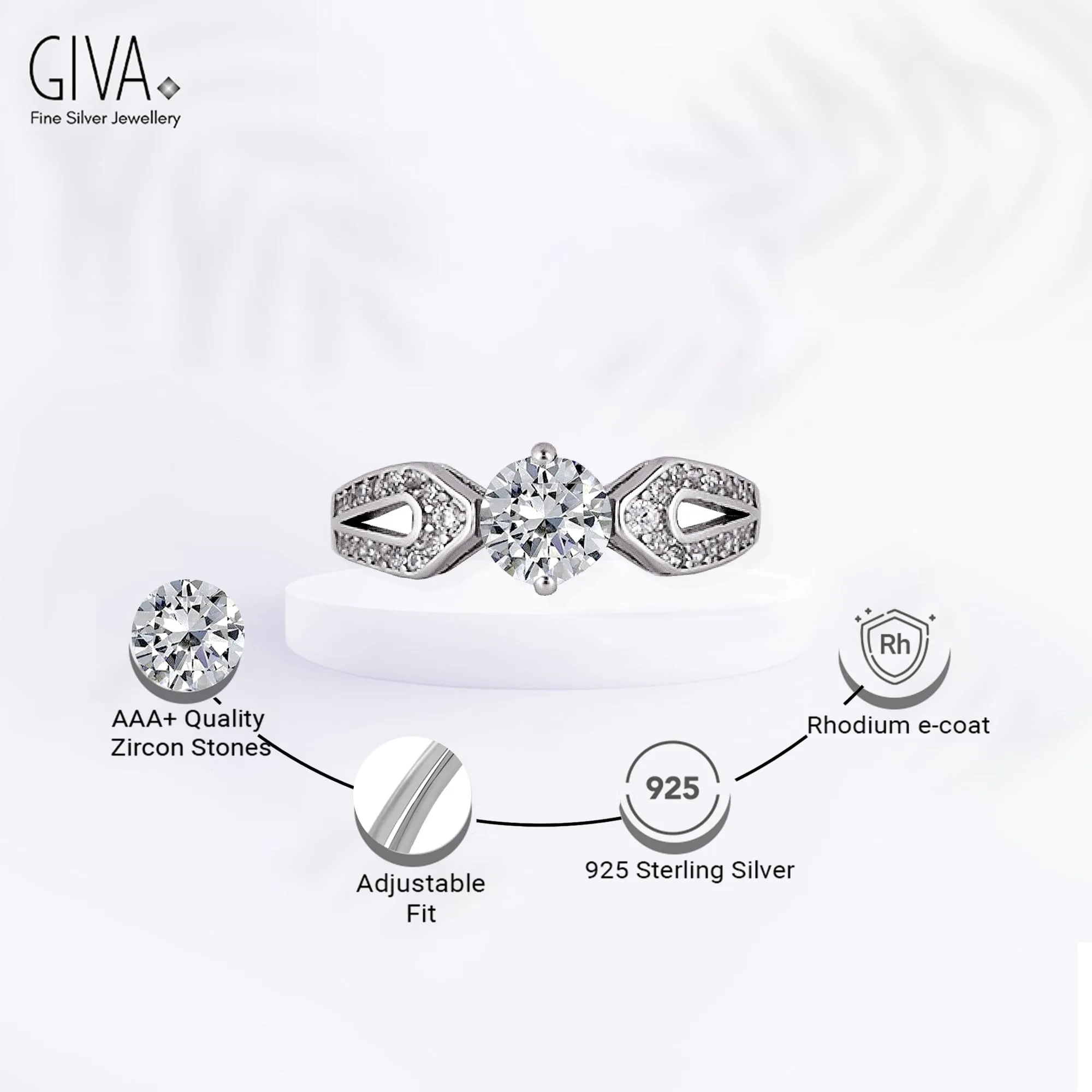 Sterling Silver Hypoallergenic Adjustable Rings for Women and girls