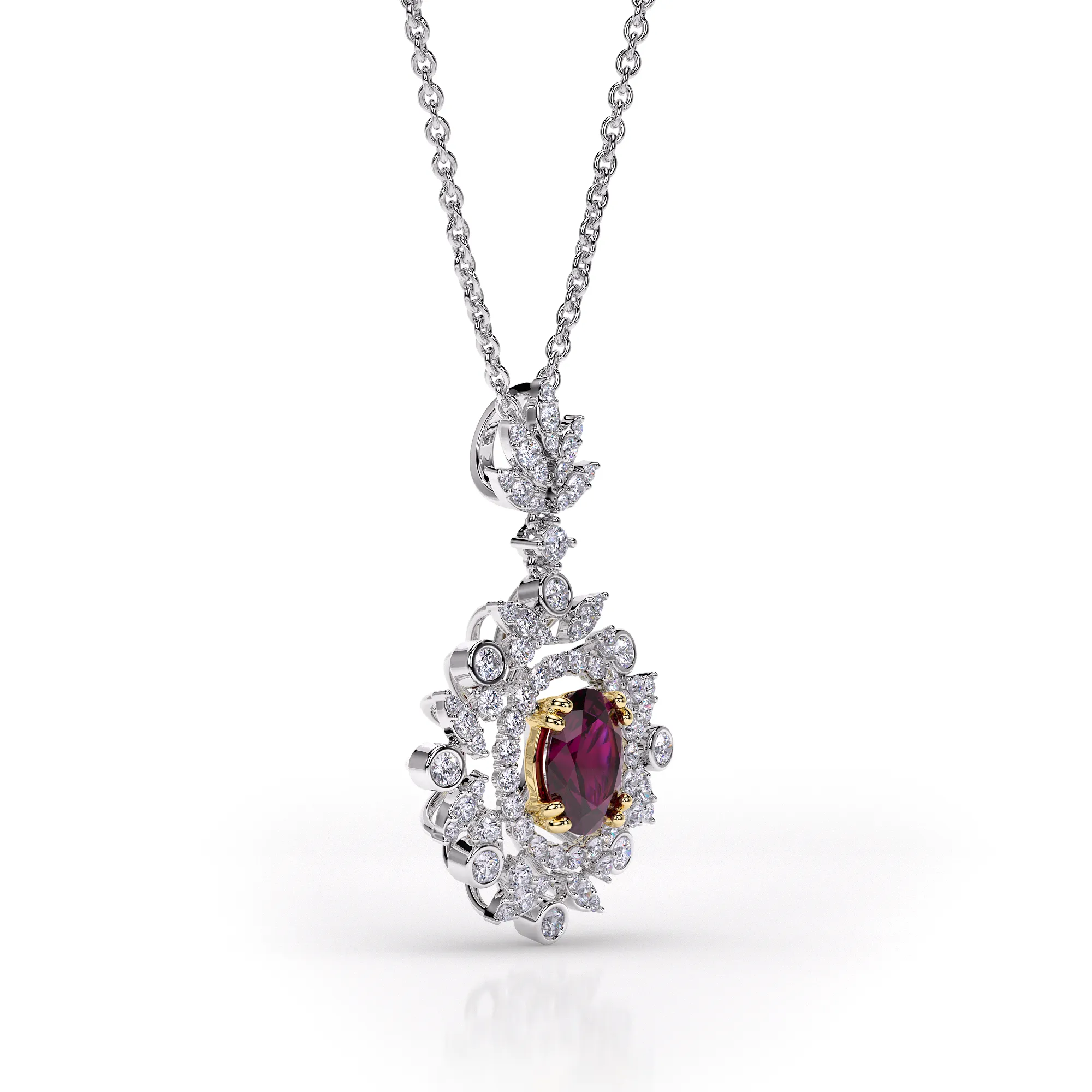 The Magnificent - 18K White Gold Natural Alexandrite Pendant