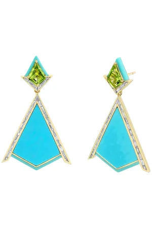 Turquoise Drop Twinkle Earrings
