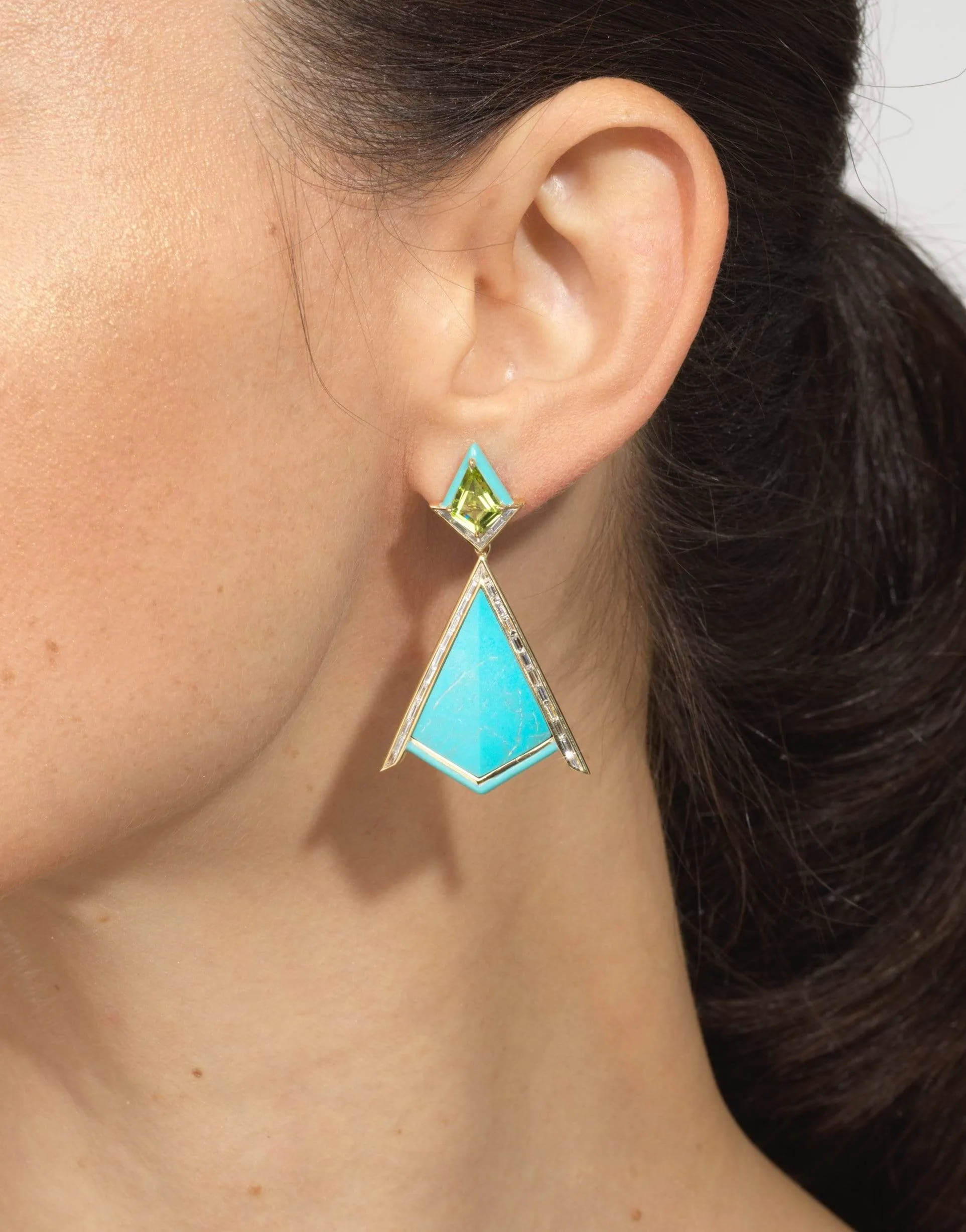 Turquoise Drop Twinkle Earrings