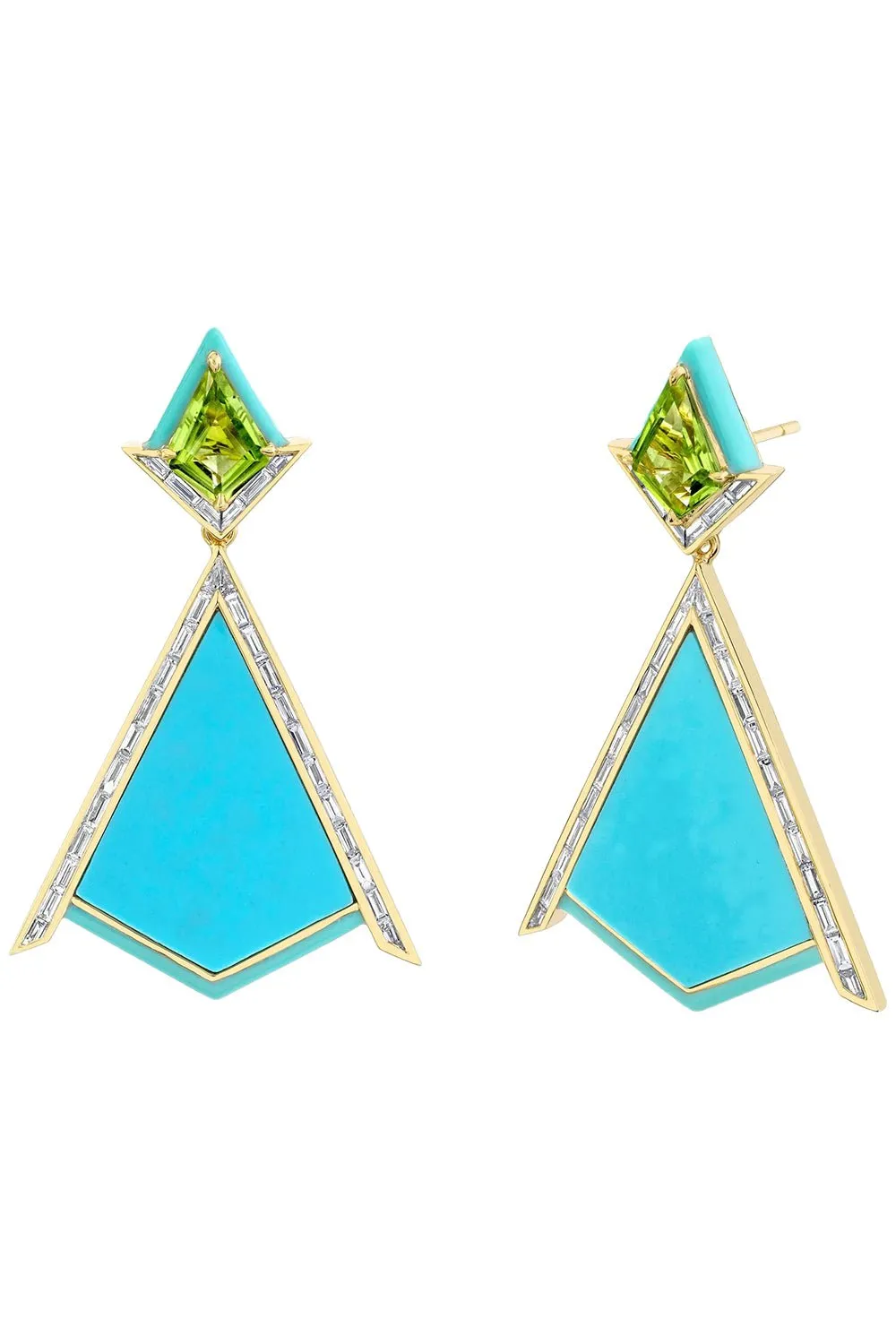 Turquoise Drop Twinkle Earrings