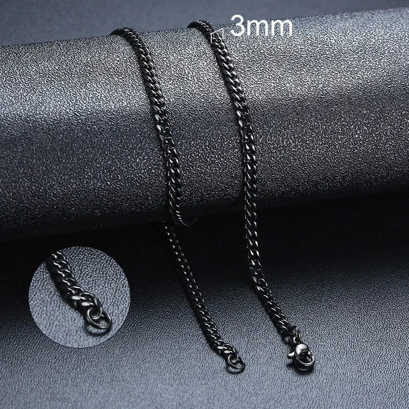 Unisex Handmade Vintage Stainless Steel Solid Metal Diamond Cuban Link Chain