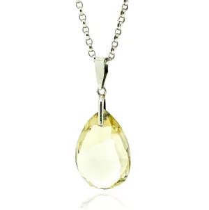 Vintage Art Deco 1930s Citrine Silver Necklace