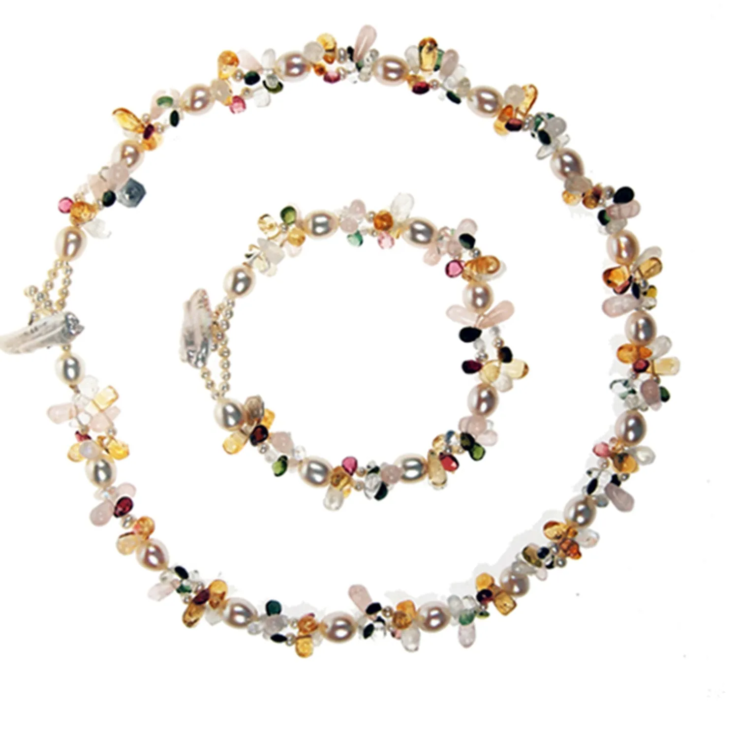 White Freshwater Pearl 'Tutti Frutti' Necklace