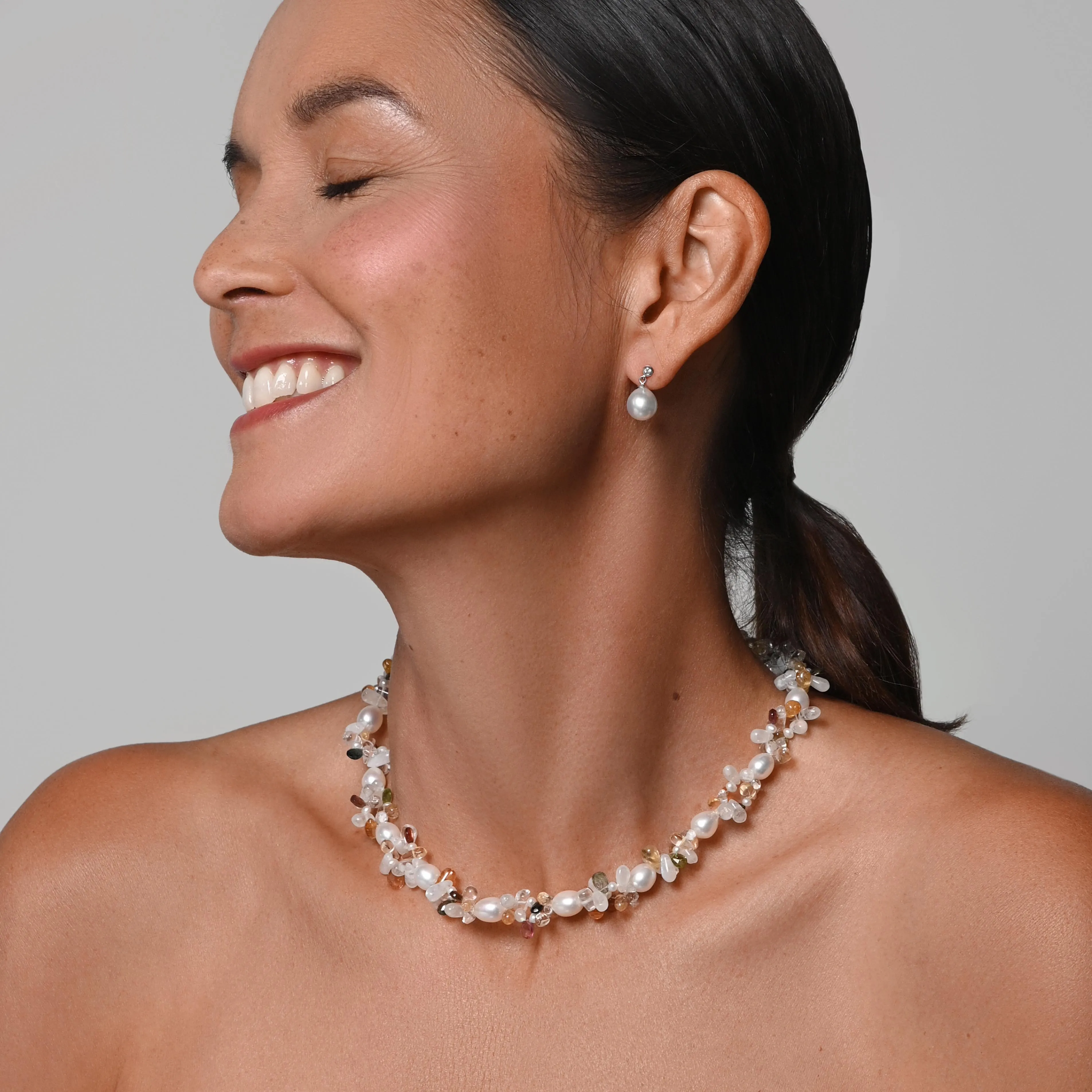 White Freshwater Pearl 'Tutti Frutti' Necklace