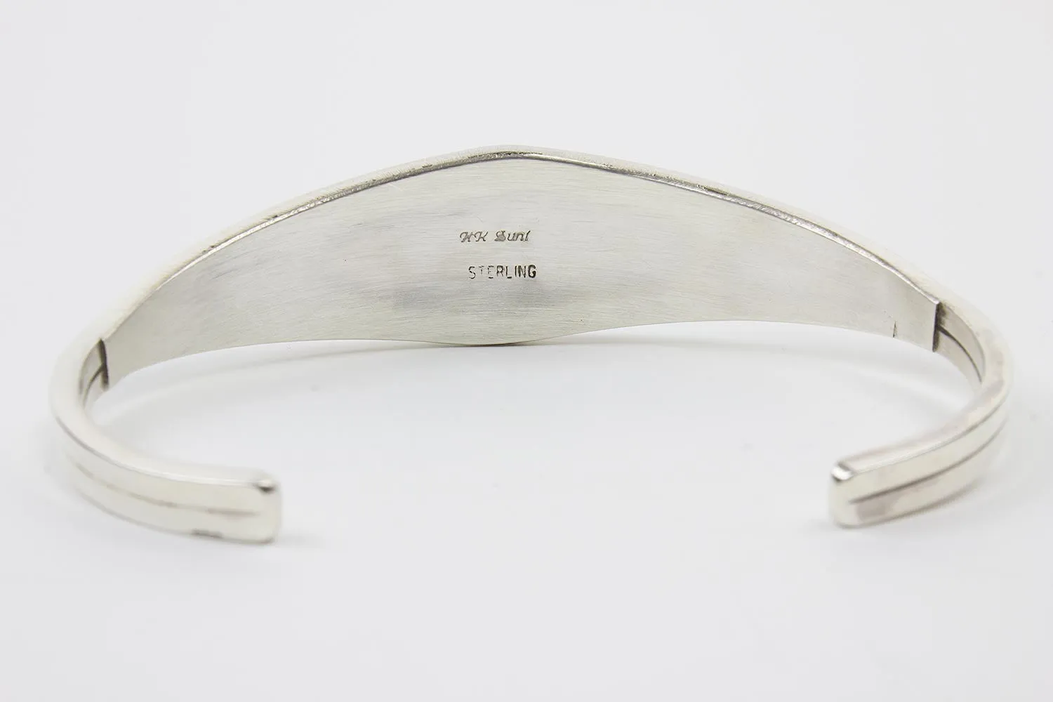 Zuni Multistone Geometric Inlay Bracelet by Herbert Kallestewa